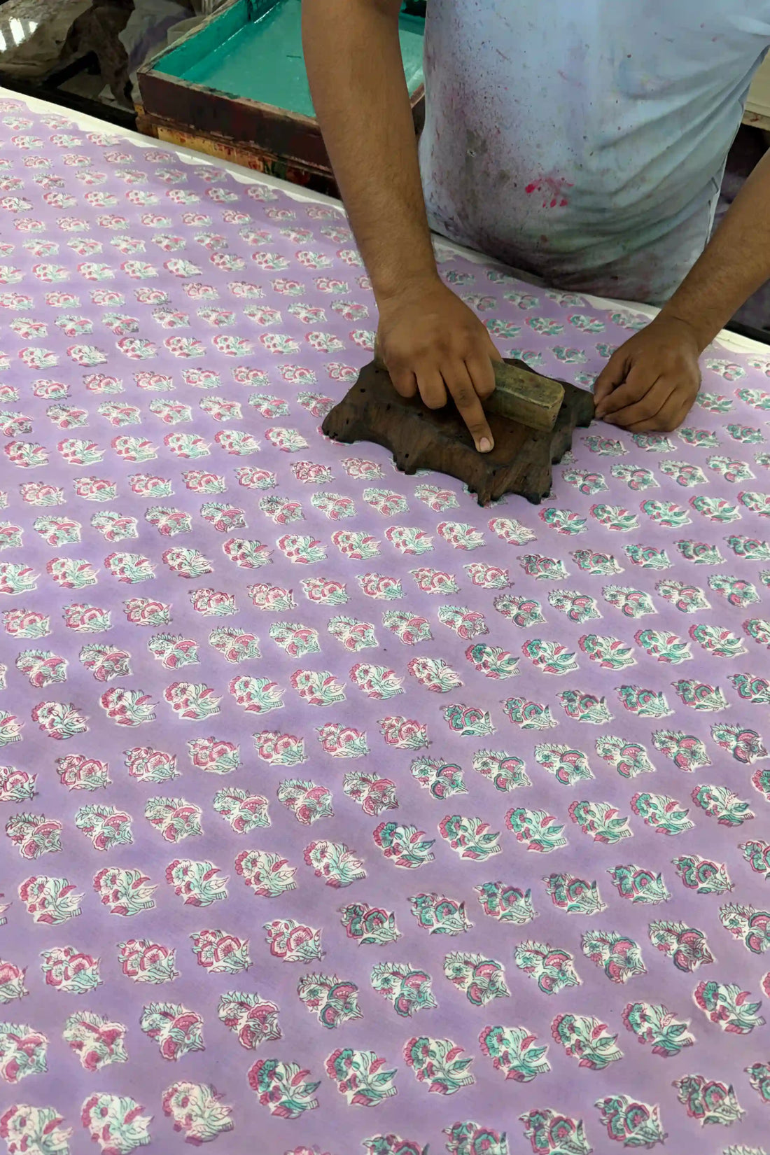 Lavender Hand Block Printed Cotton Co-ord Set