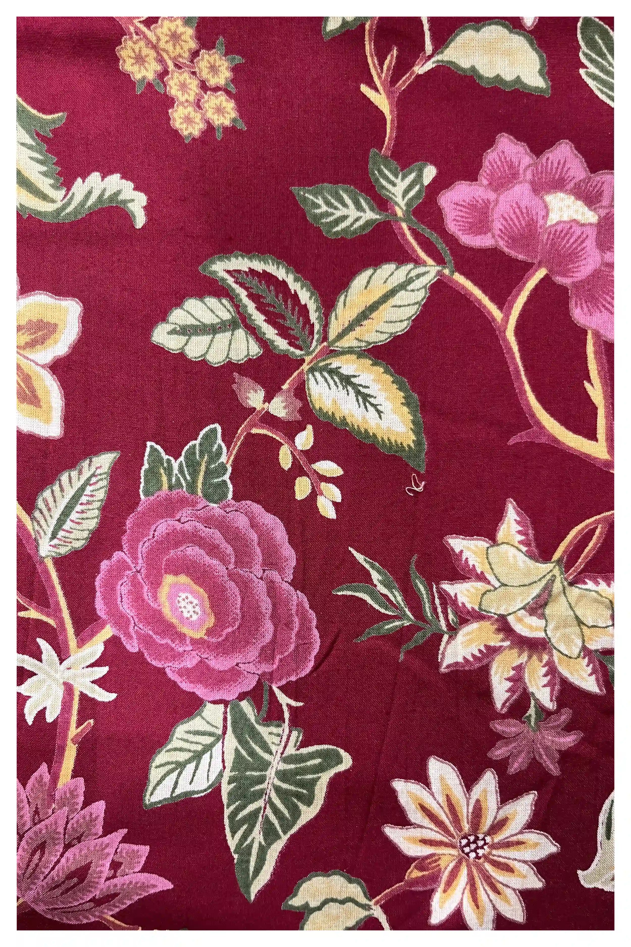 Wine Floral Hand Printed Halter Maxi Dress