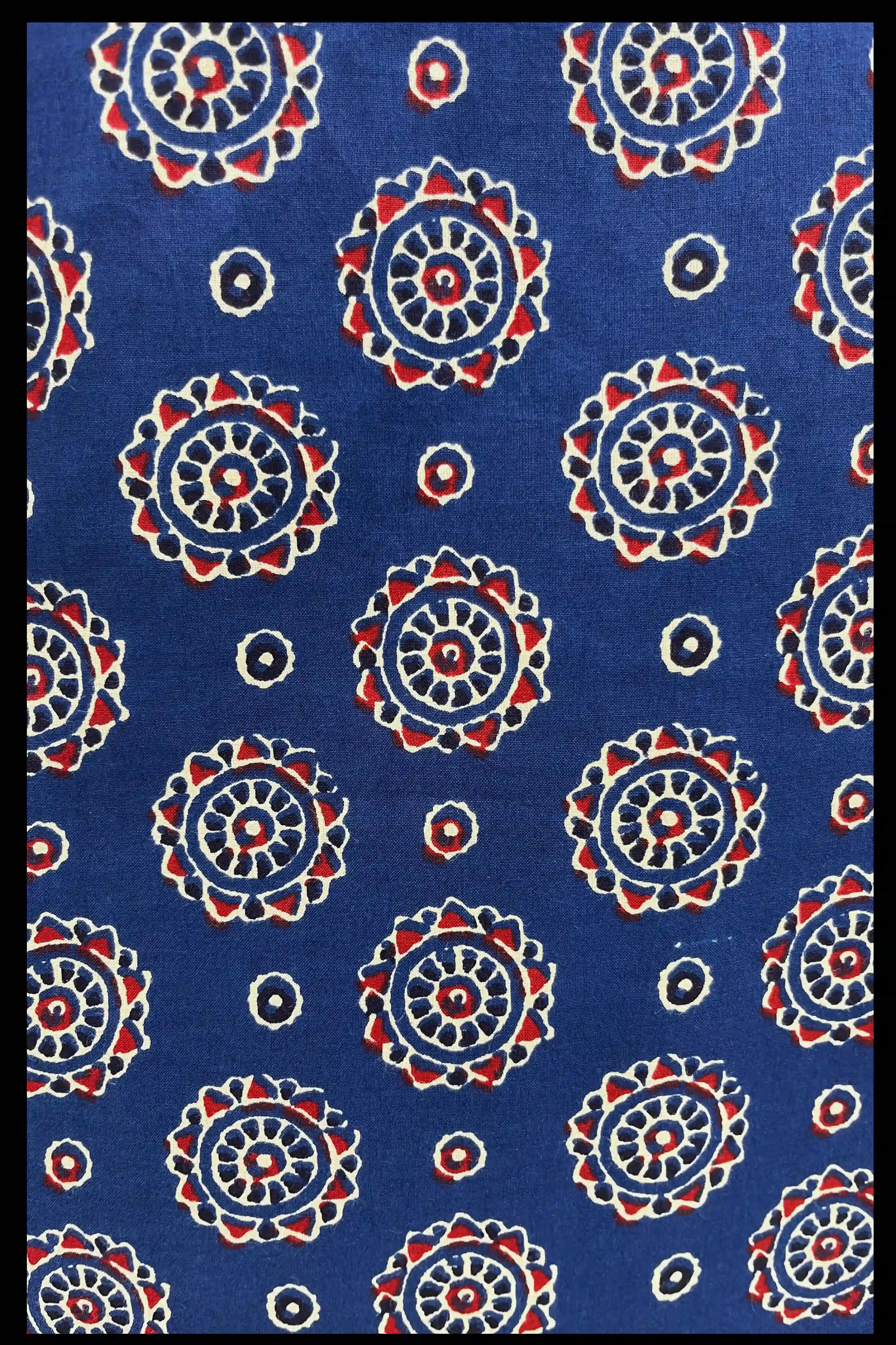 Blue Hand Printed Short Kurti