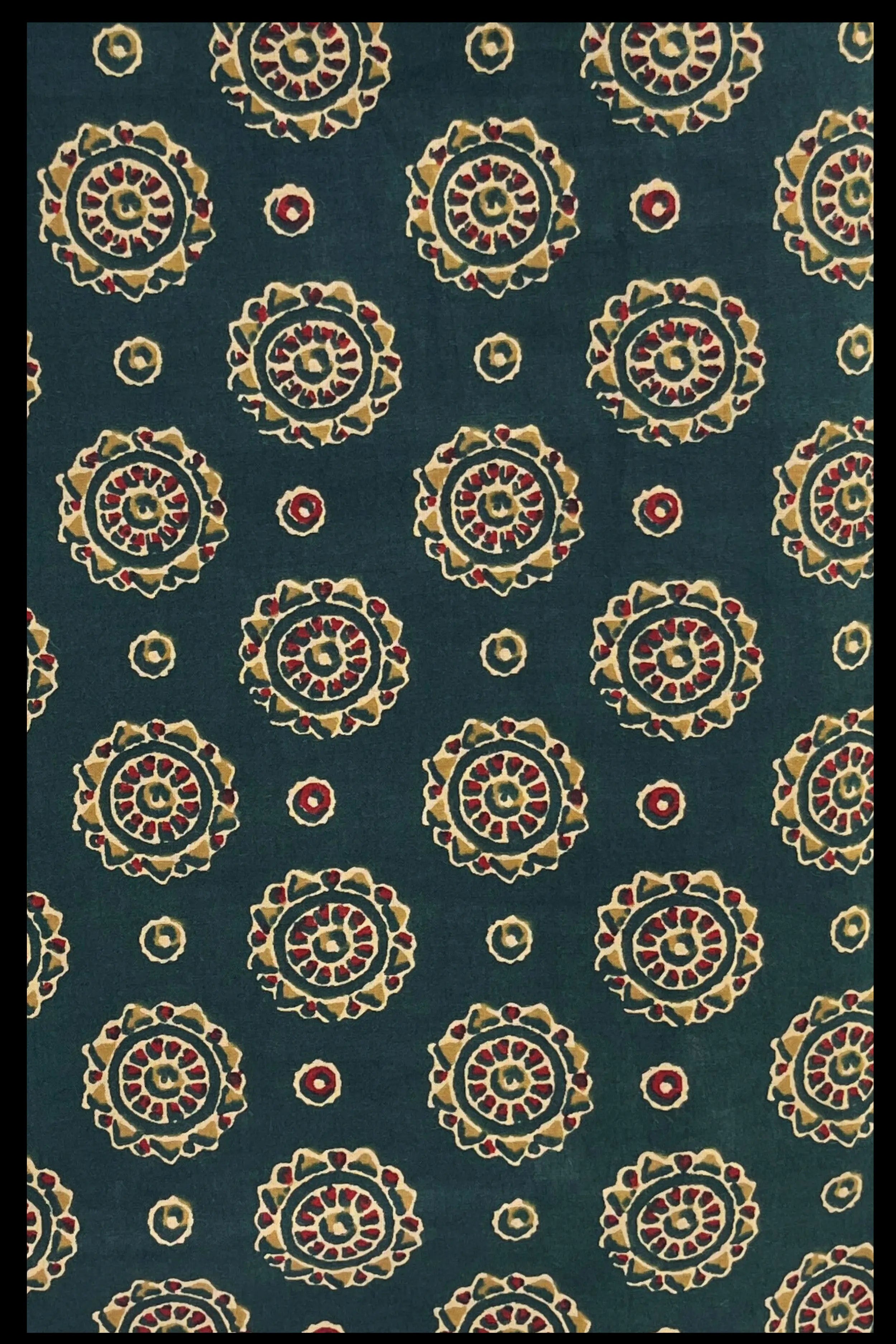 Green Hand Printed Short Kurti